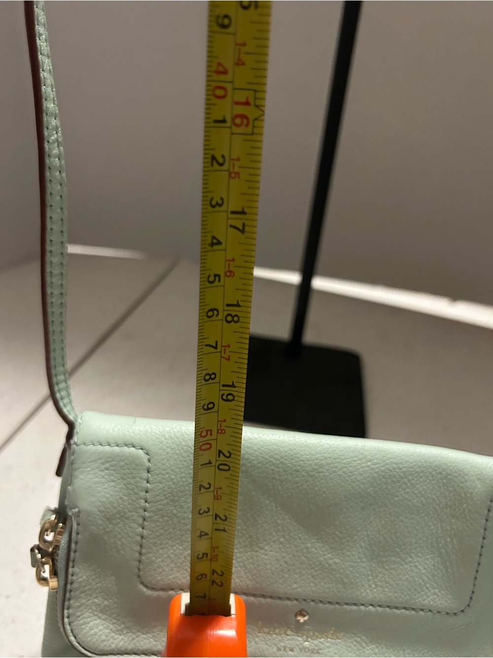 kate spade Minty Blue Leather Crossbody with Gold Hardware - Picture 10 of 10
